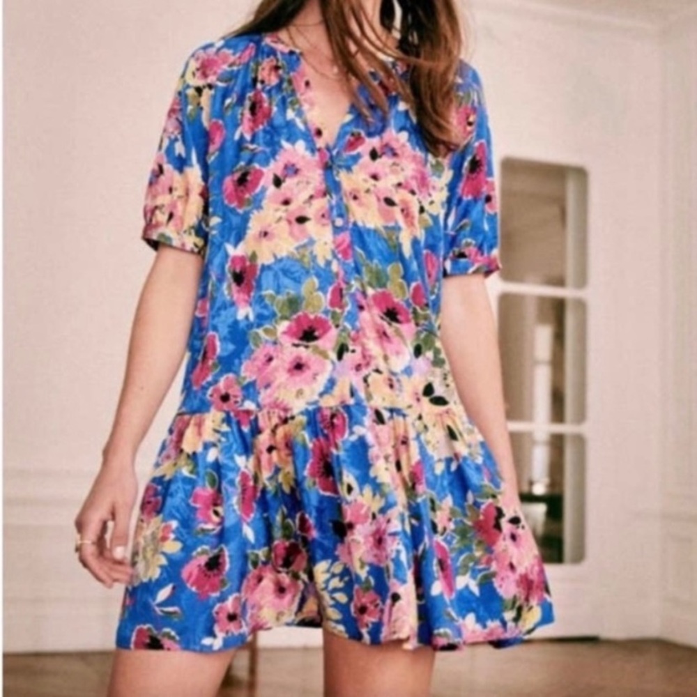 SEZANE Lenitta Dress Summer Glow Jacquard